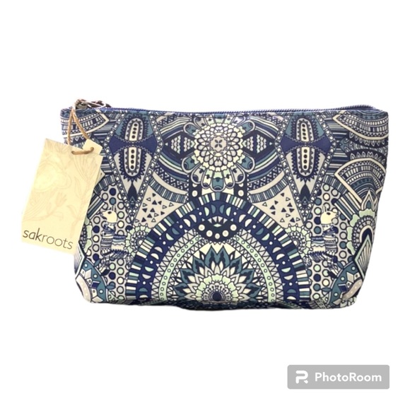 Sakroots Handbags - Sakroots Navy Wanderlust Essential Medium Cosmetic Bag Accessory Bag Mandala NWT
